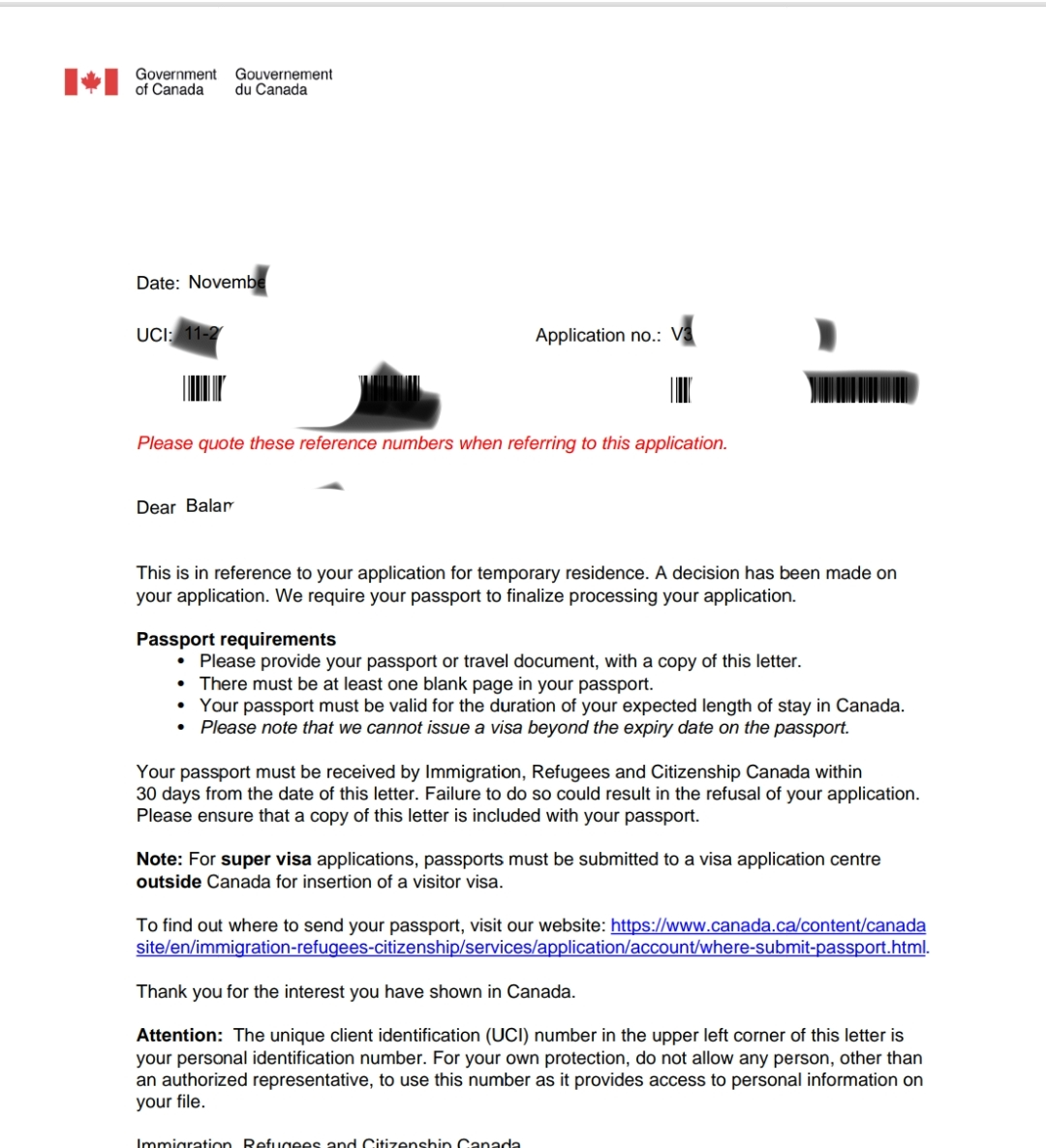 Overseas visa approval document - Global Connections