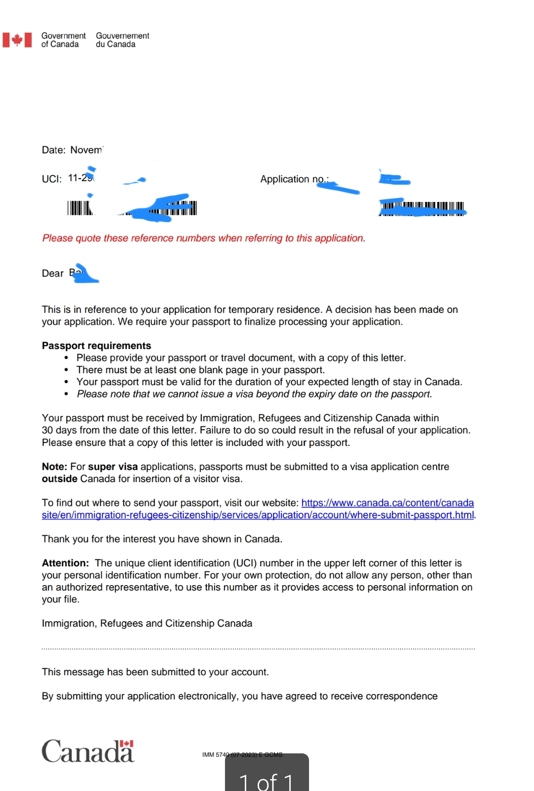 Visa success approval document - Global Connections